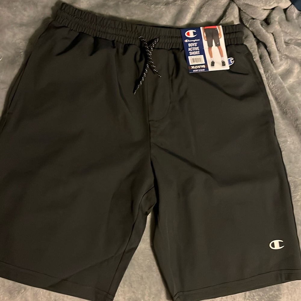 Champion black athletic shorts boys XL 14-16